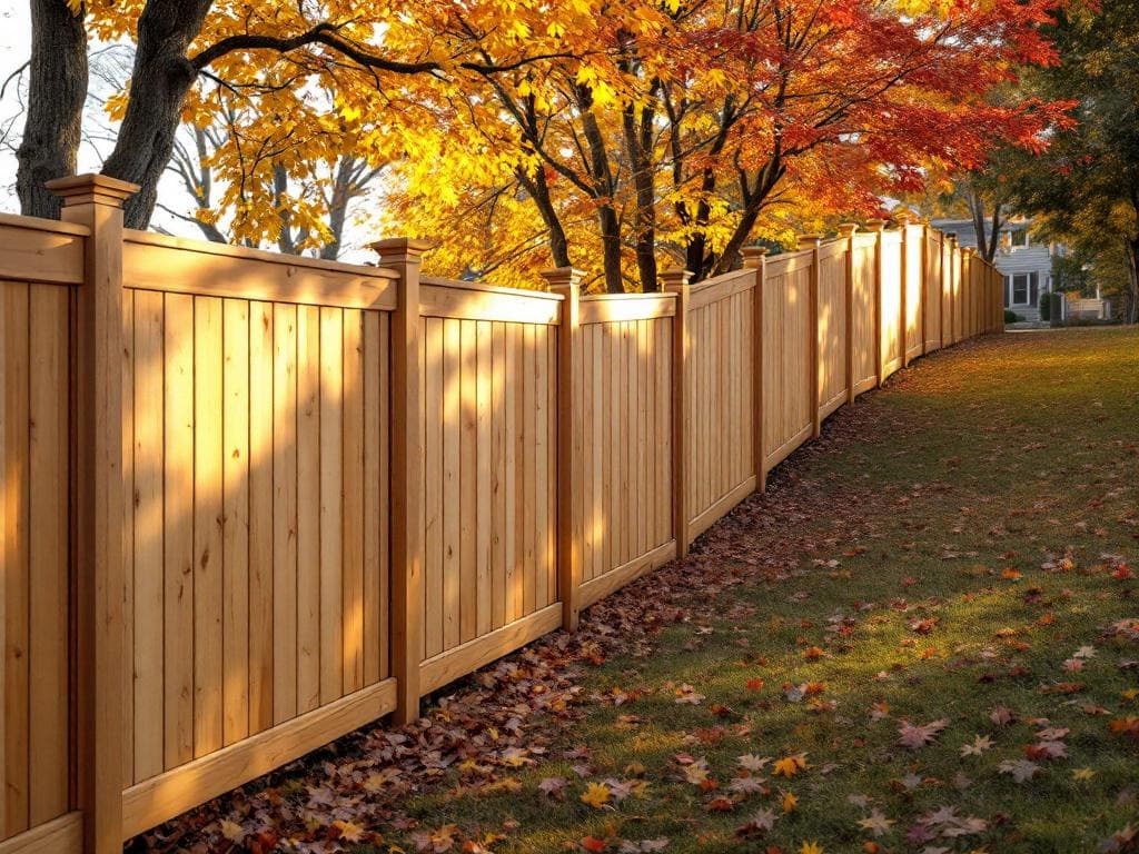 Wood Fence on Sloped Terrain