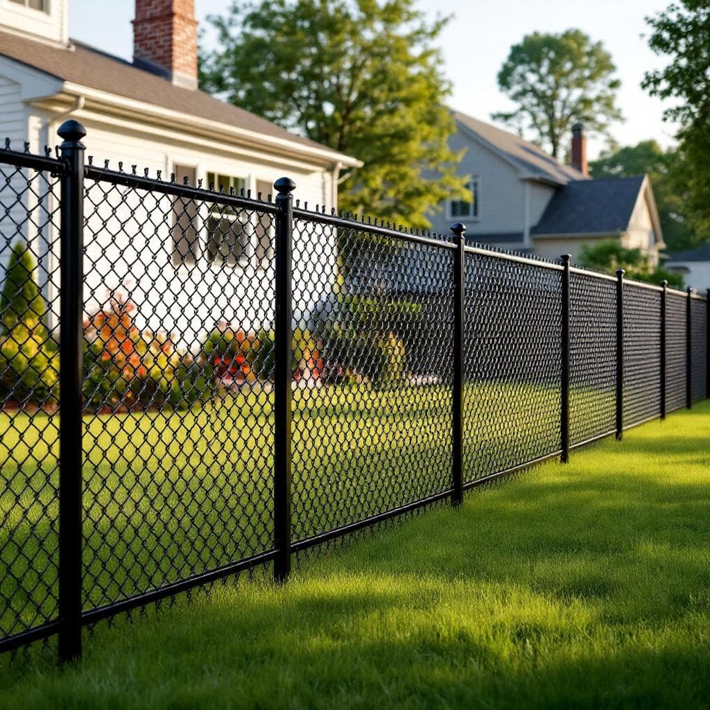 Black Vinyl-Coated Chain Link