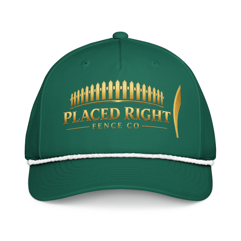 Placed Right Fence Green Rope Golf Hat